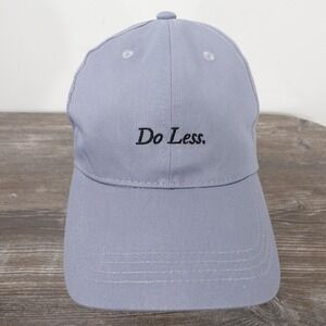 MERIT Do Less Hat Cap Baseball Strap Back One Size Purple Dad Funny Slogan Mens